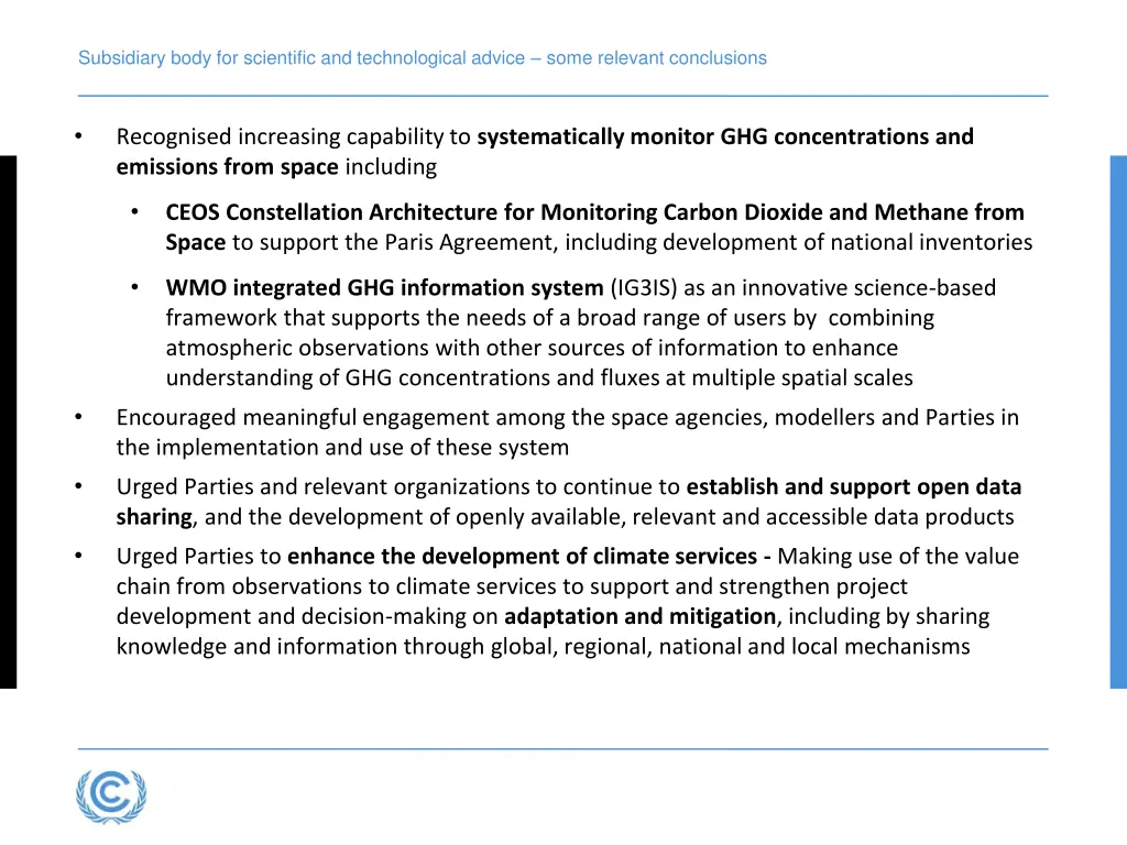 subsidiary body for scientific and technological