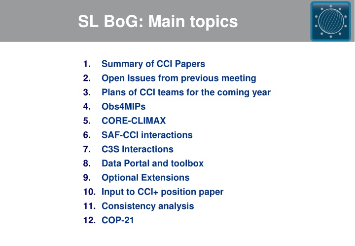 sl bog main topics