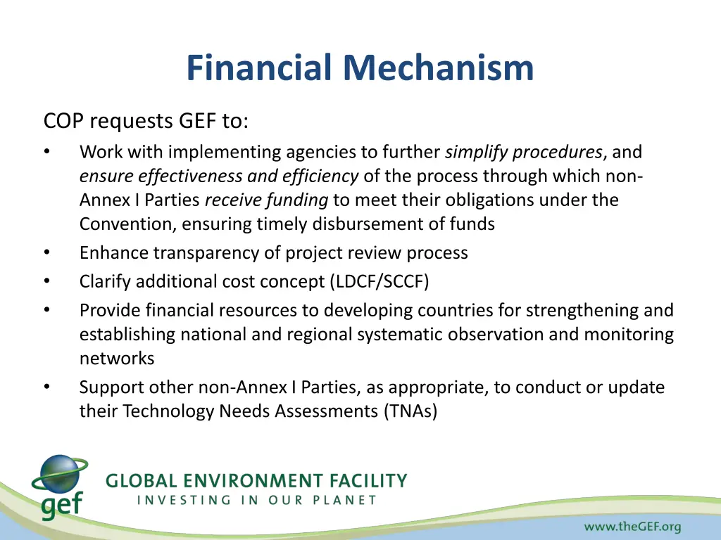 financial mechanism