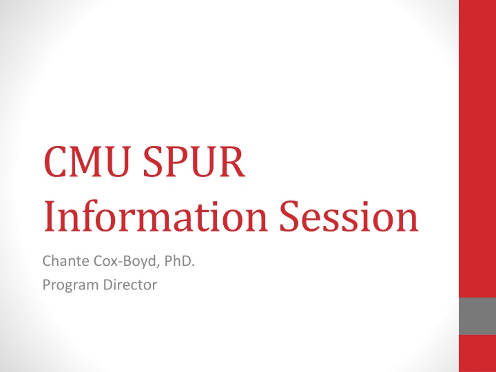 cmu spur information session