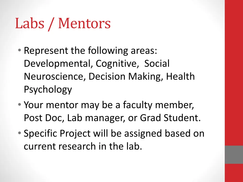 labs mentors