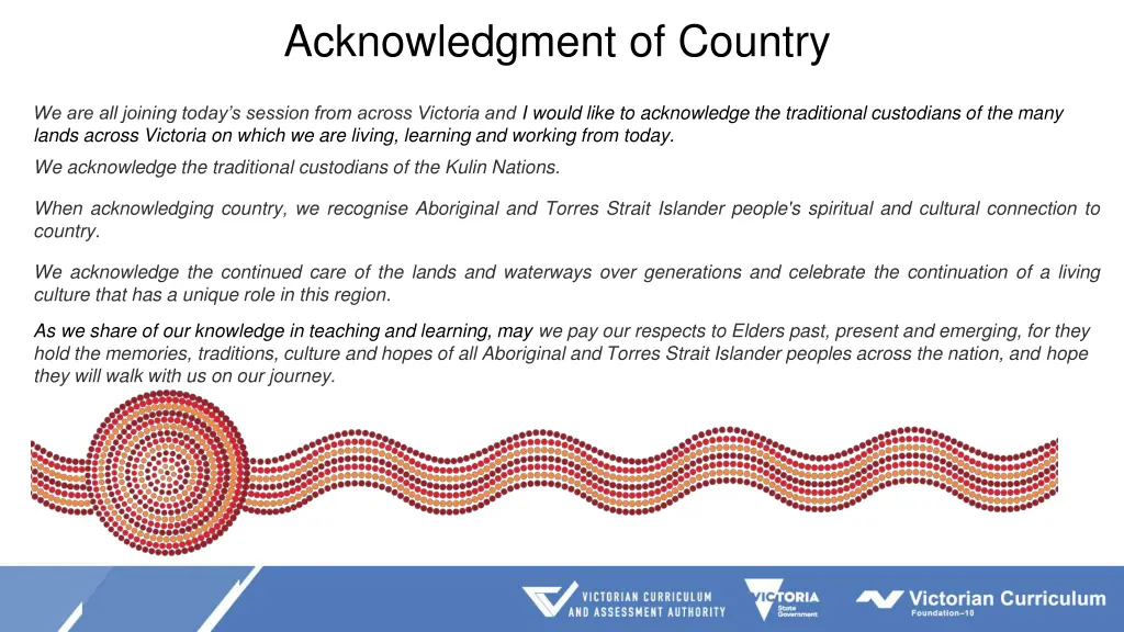 acknowledgment of country