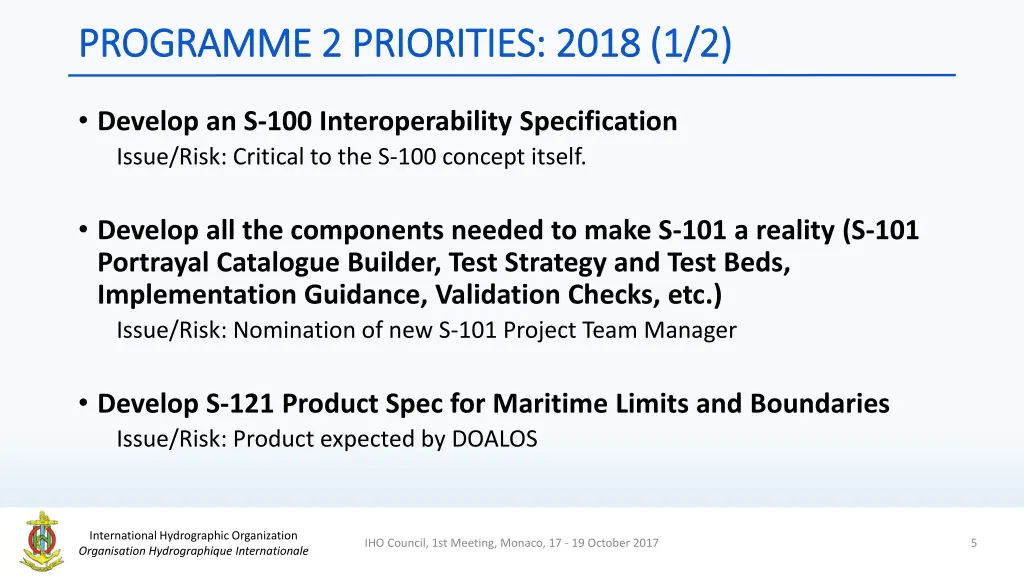 programme 2 priorities 2018 1 2 programme