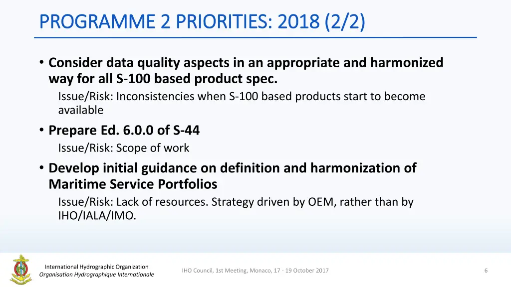 programme 2 priorities 2018 2 2 programme