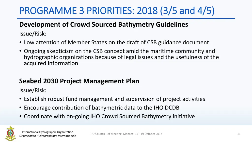 programme 3 priorities 2018 3 5 and 4 5 programme