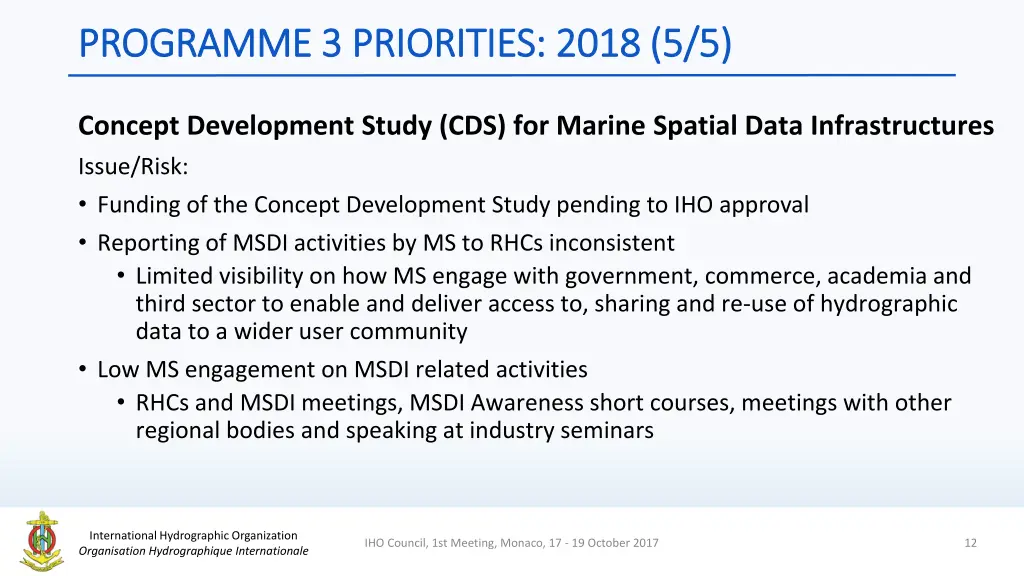 programme 3 priorities 2018 5 5 programme