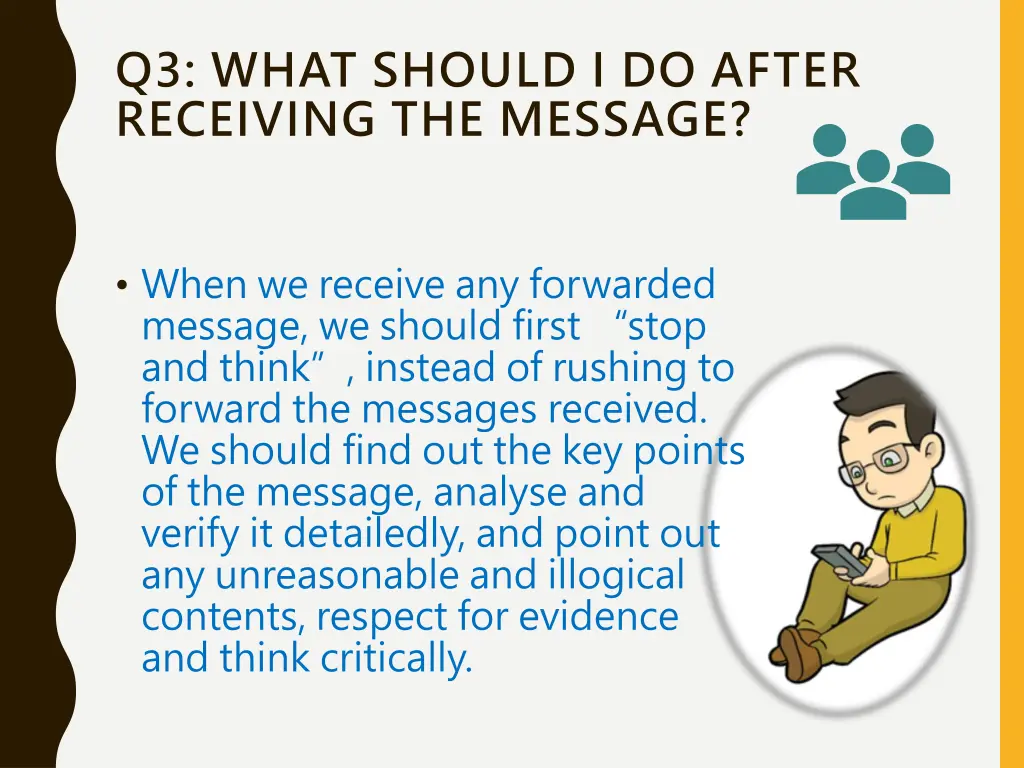 q3 what should i do after receiving the message