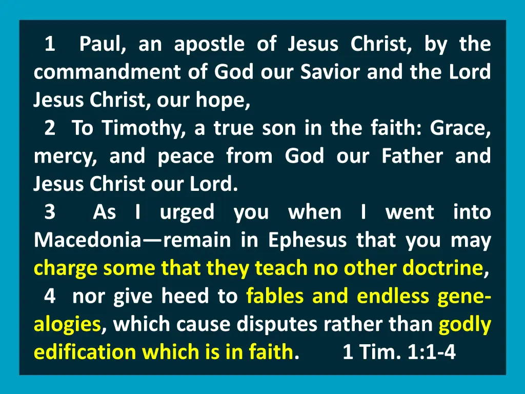 1 paul an apostle of jesus christ