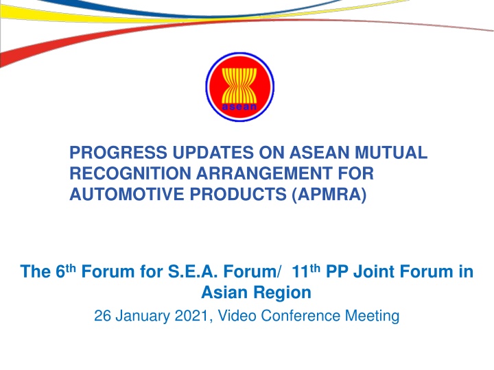 progress updates on asean mutual recognition