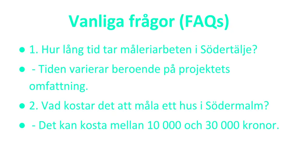 vanliga fr gor faqs