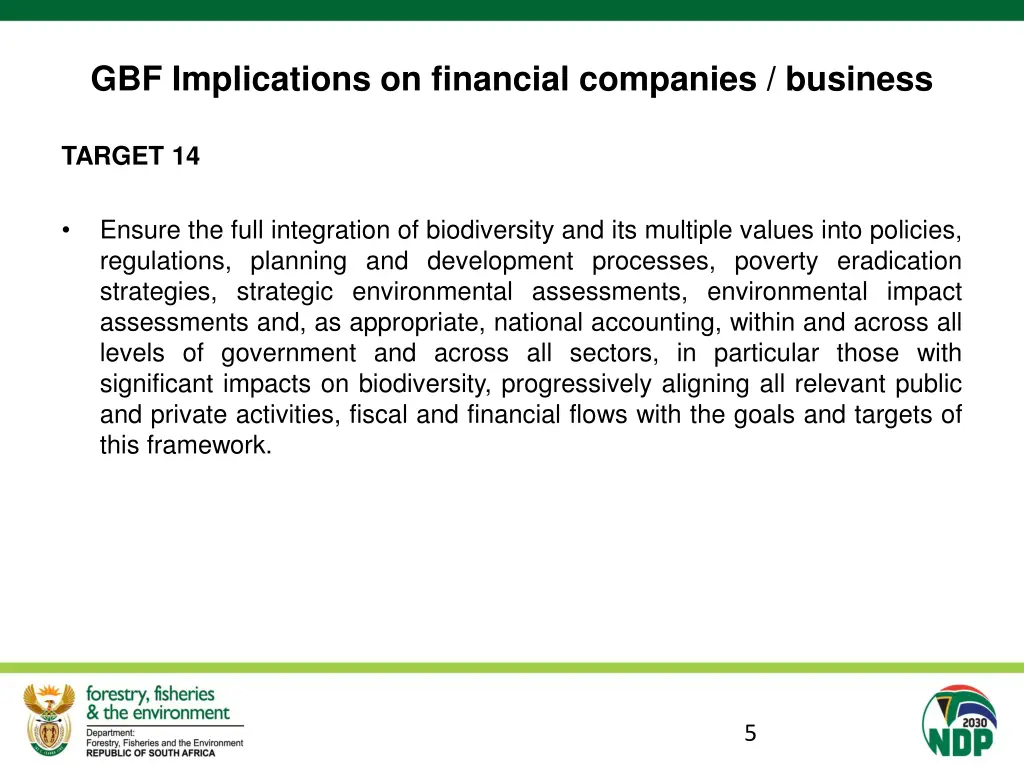 gbf implications on financial companies business 1