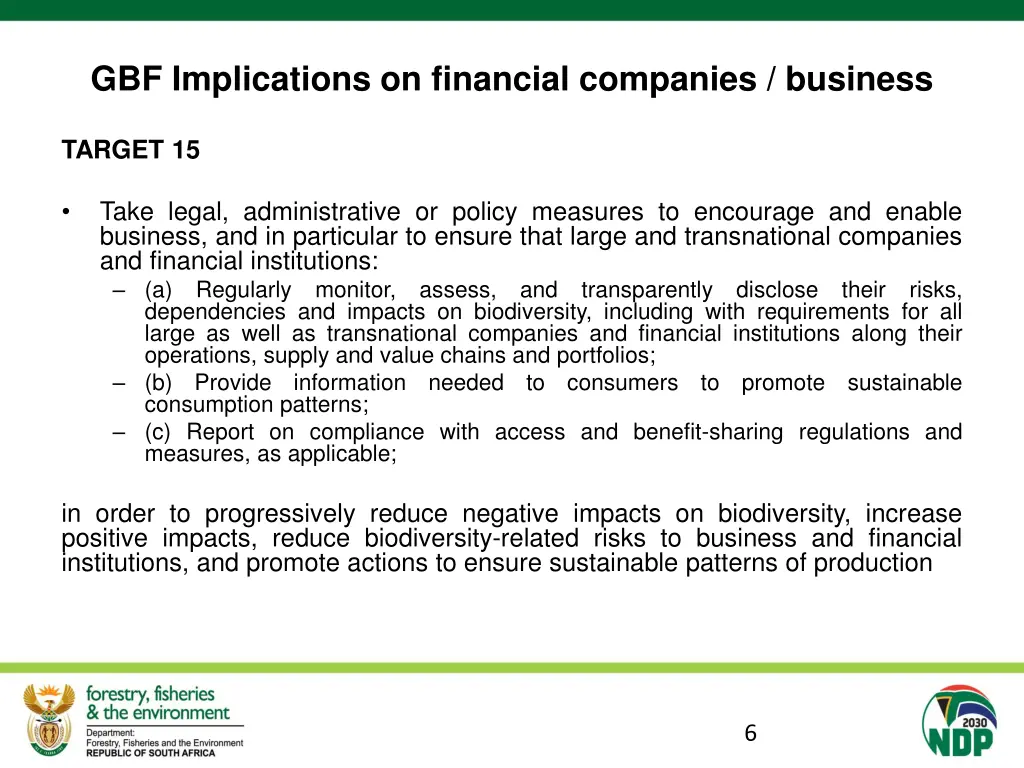 gbf implications on financial companies business 2