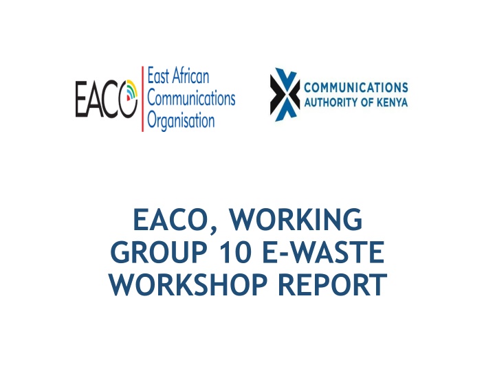 eaco working group 10 e waste workshop report