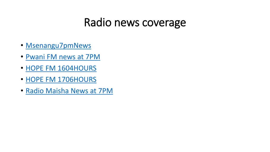 radio news coverage radio news coverage