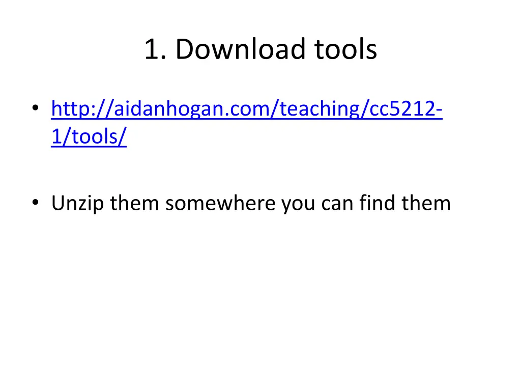 1 download tools