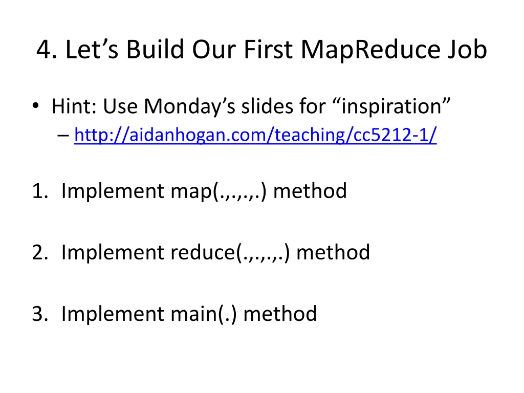 4 let s build our first mapreduce job