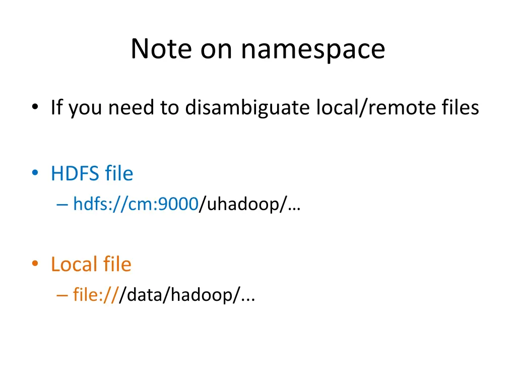 note on namespace