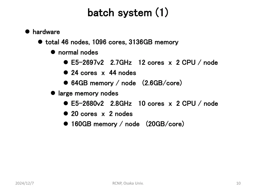 batch batch system 1 system 1