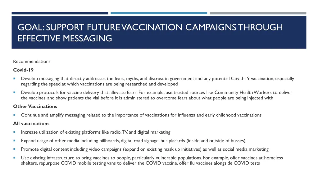 goal support future vaccination campaigns through