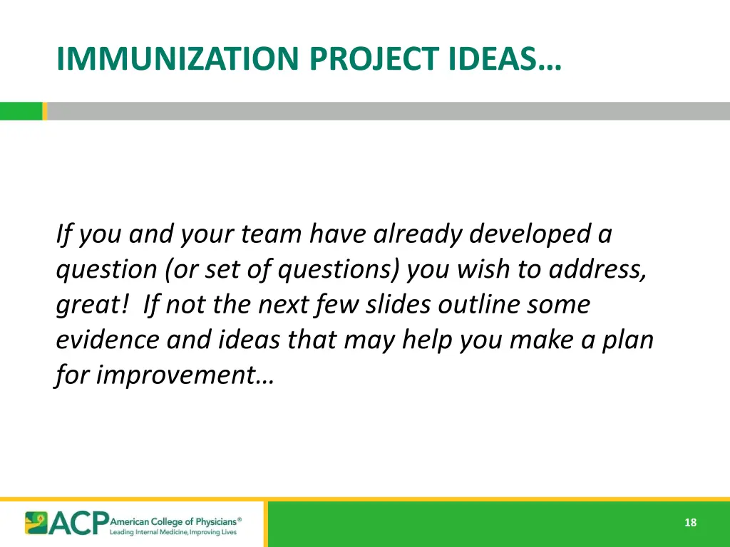 immunization project ideas