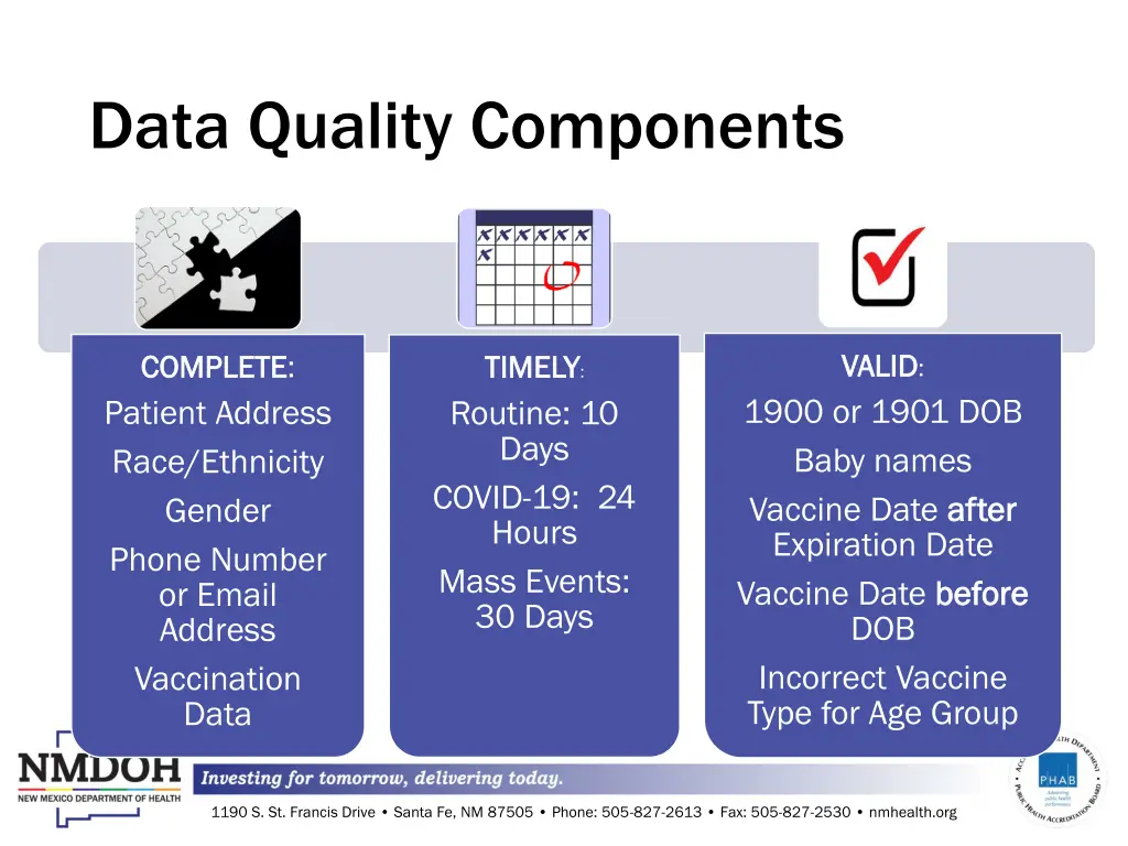 data quality components