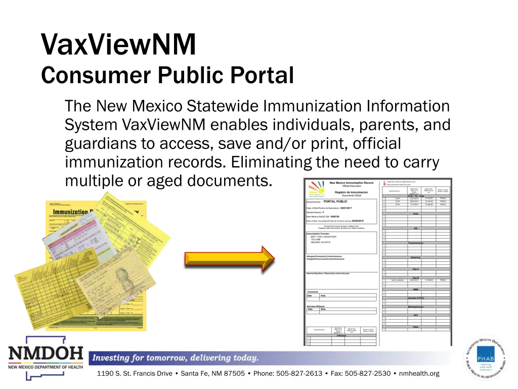 vaxviewnm consumer public portal the new mexico