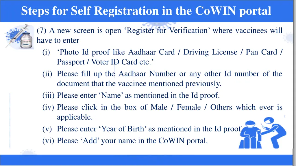 steps for self registration in the cowin portal 1