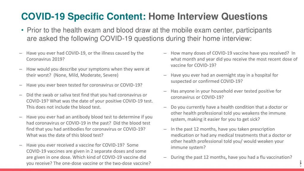 covid 19 specific content home interview questions