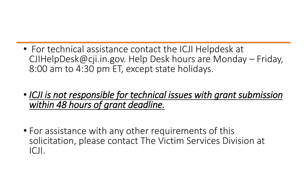 for technical assistance contact the icji