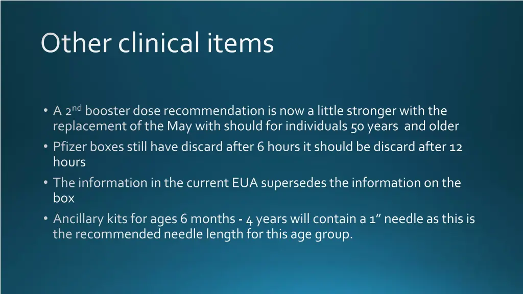 other clinical items 1