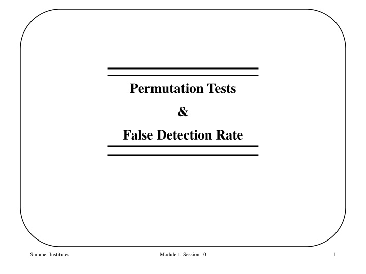 permutation tests