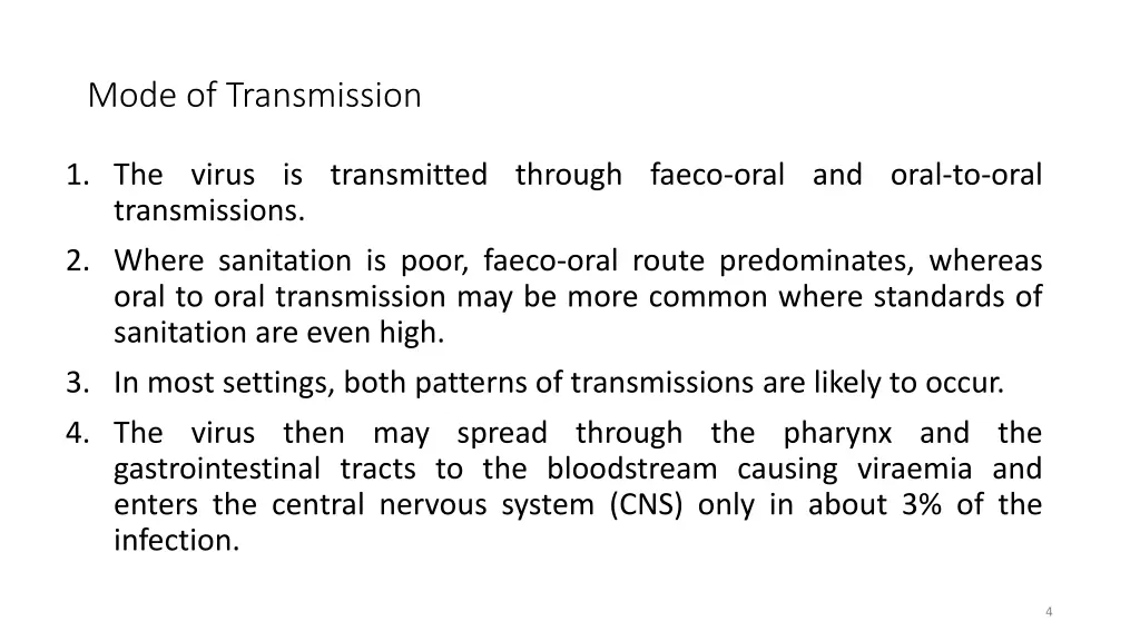 mode of transmission