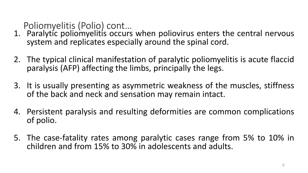 poliomyelitis polio cont 1 paralytic