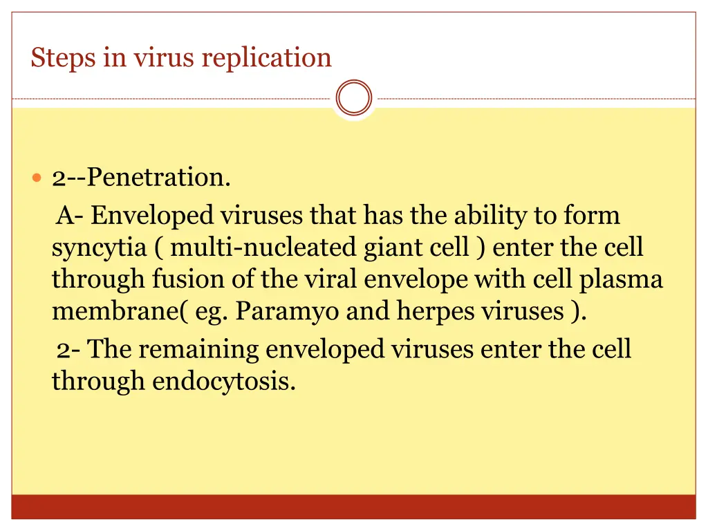 steps in virus replication 1