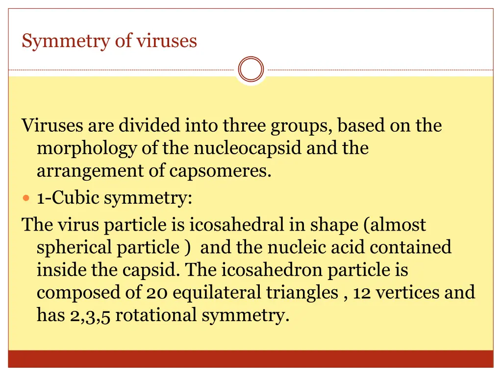 symmetry of viruses