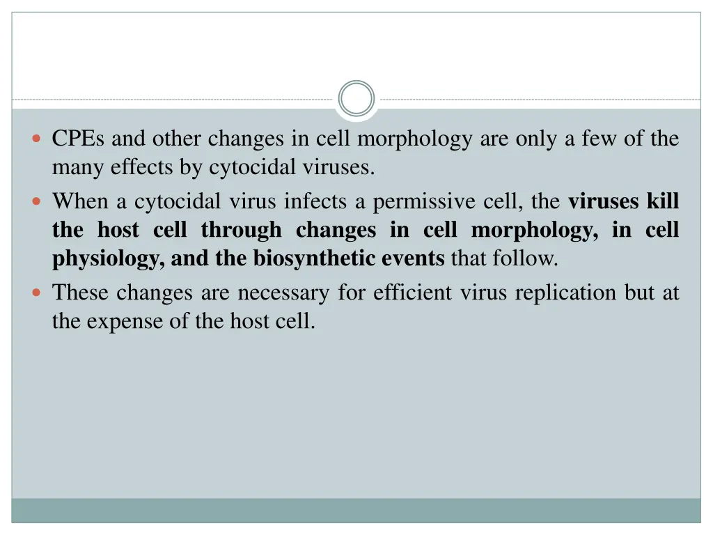 cpes and other changes in cell morphology