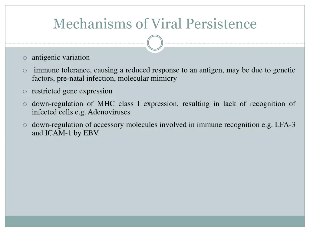 mechanisms of viral persistence