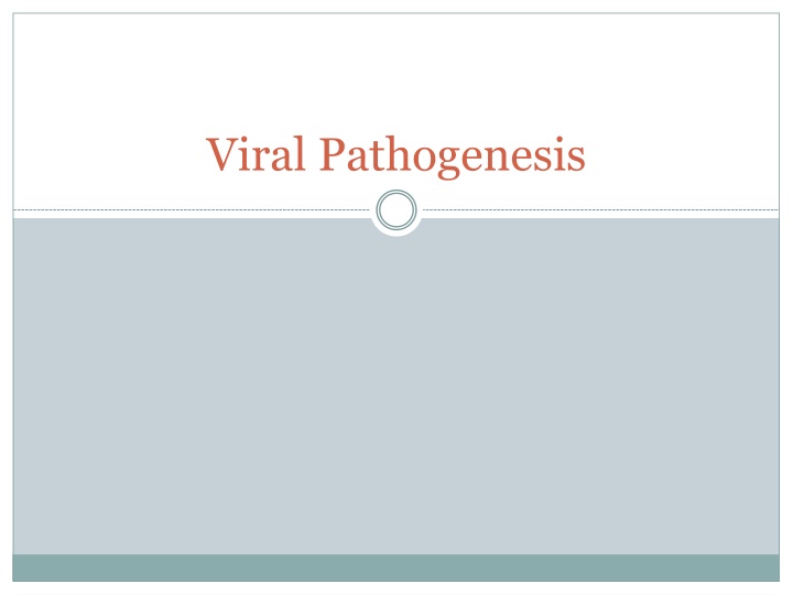 viral pathogenesis