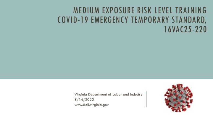 medium exposure risk level training covid