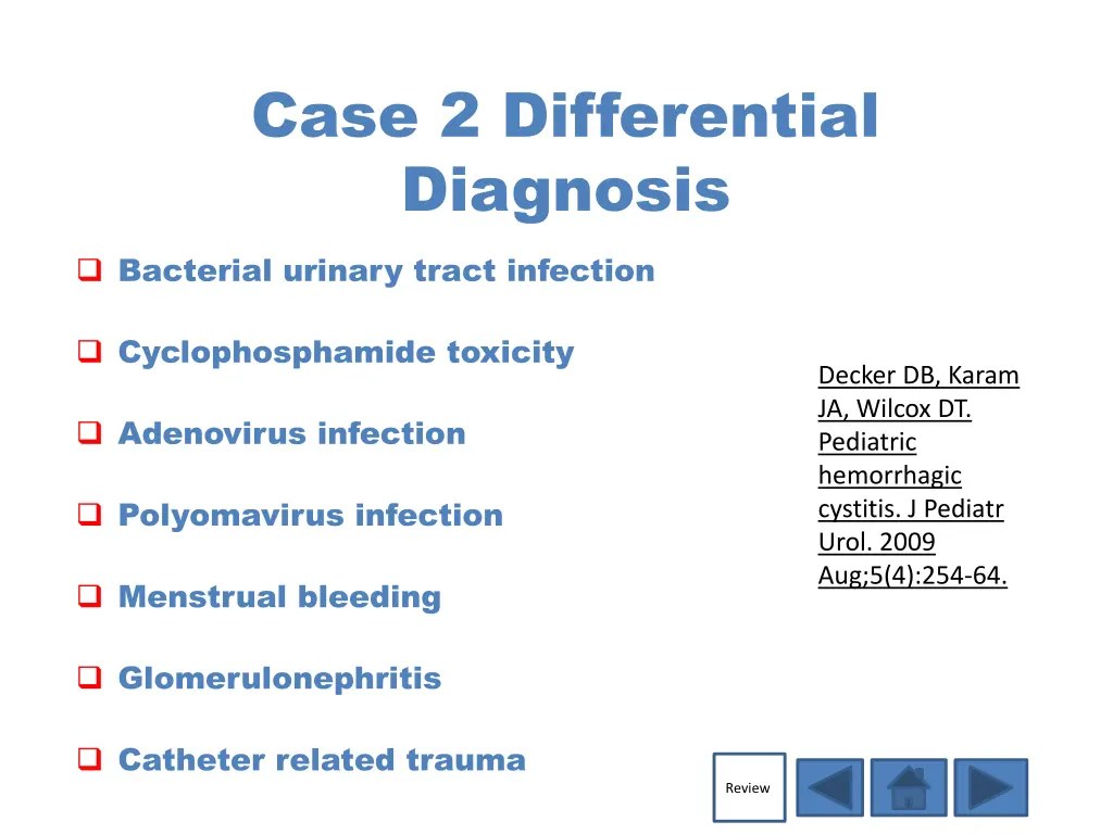 case 2 differential diagnosis