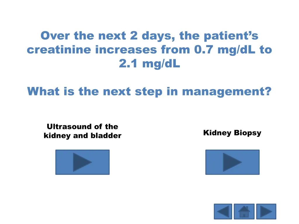 over the next 2 days the patient s creatinine