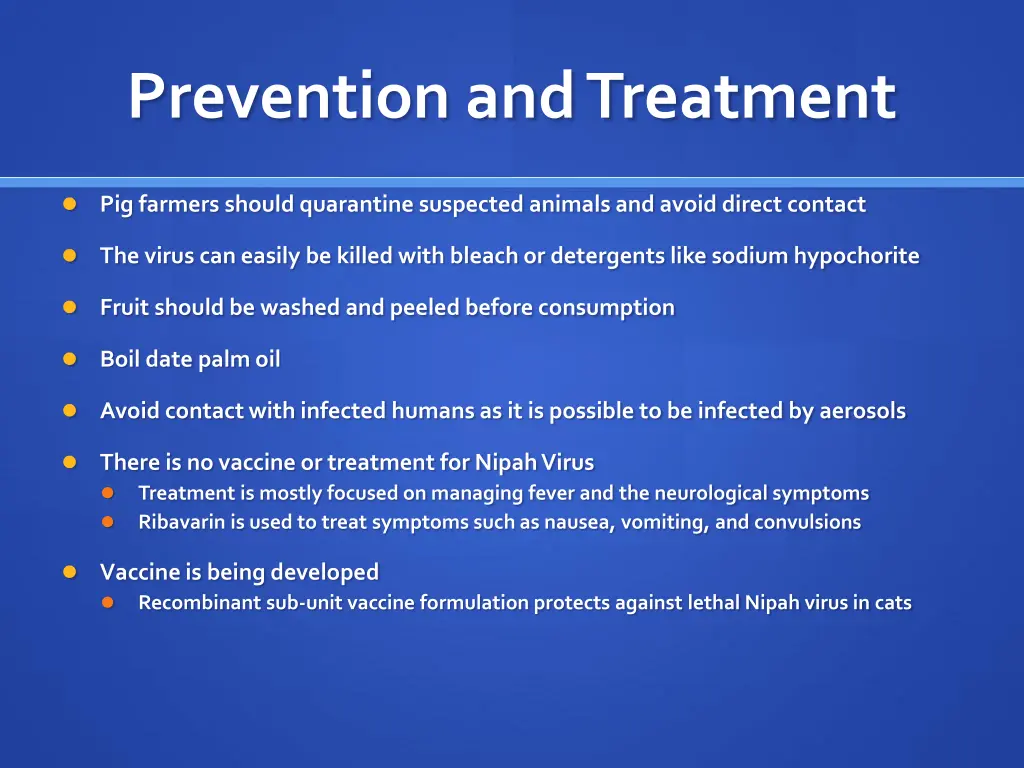 prevention and treatment