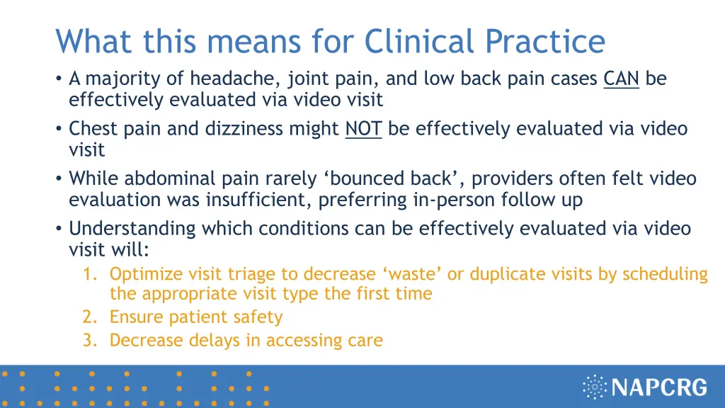 what this means for clinical practice a majority