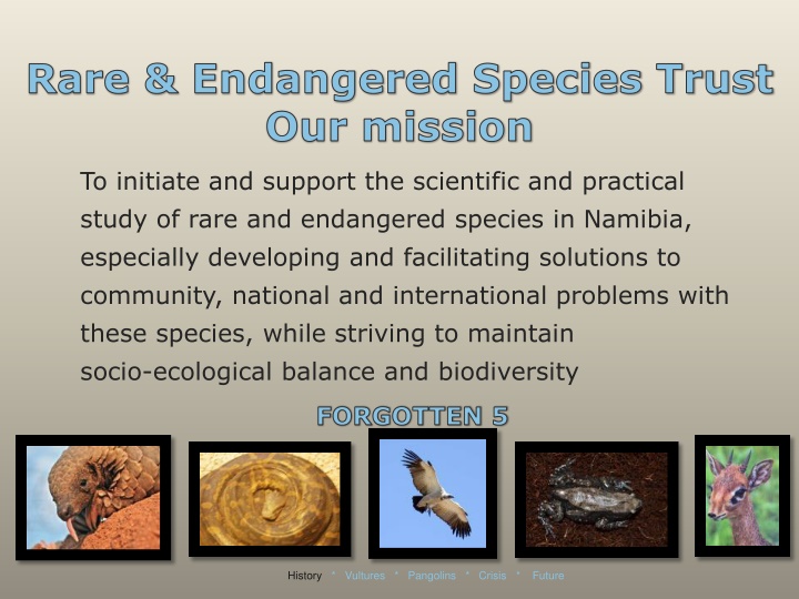 rare endangered species trust our mission