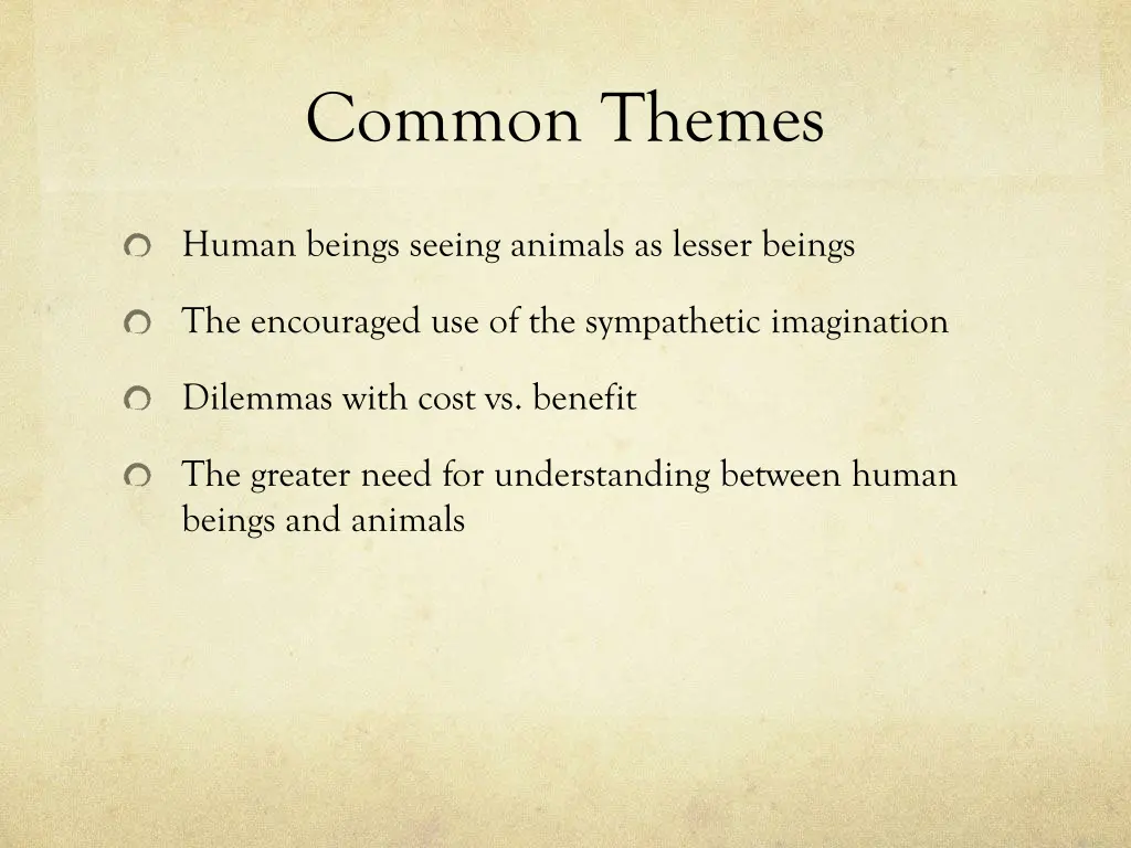 common themes