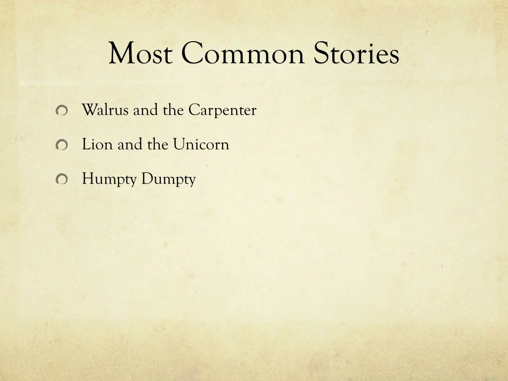 most common stories