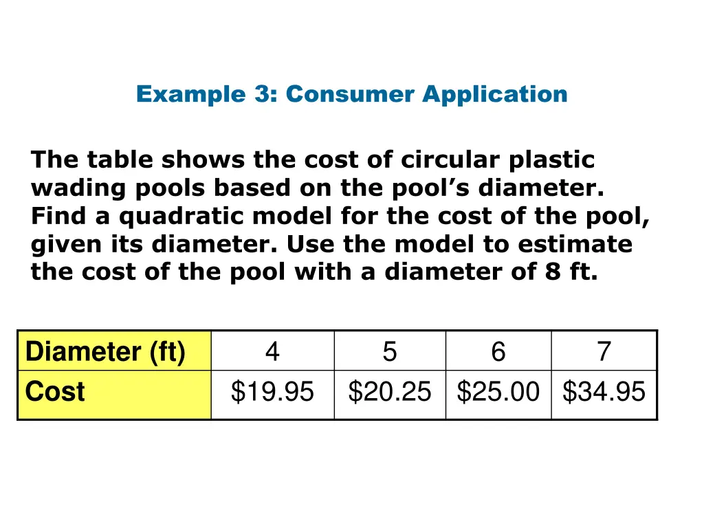 example 3 consumer application