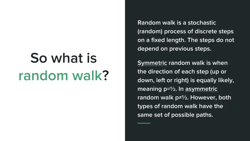 random walk is a stochastic random process