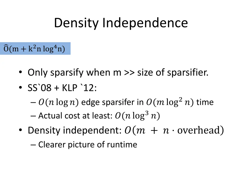 density independence