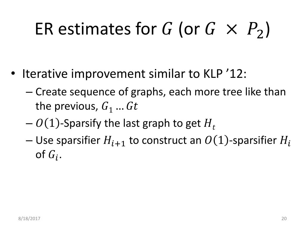 er estimates for or 2